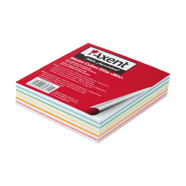 Бумага Axent “Mix” 8014-A для заметок, 90х90х20 мм, непроклееная