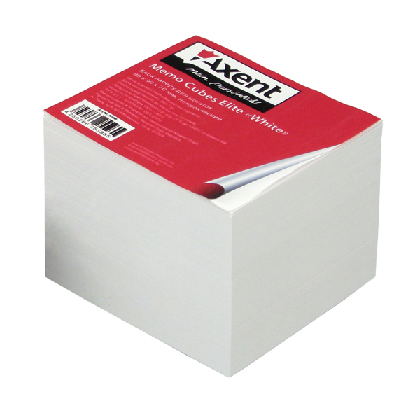 Бумага Axent “Elite White” 8008-A для заметок, 90х90х70 мм, непроклееная, белая