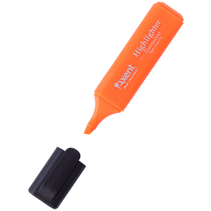 Маркер Axent Highlighter 2531-12-A, 1-5 мм, клиновидный оранжевый