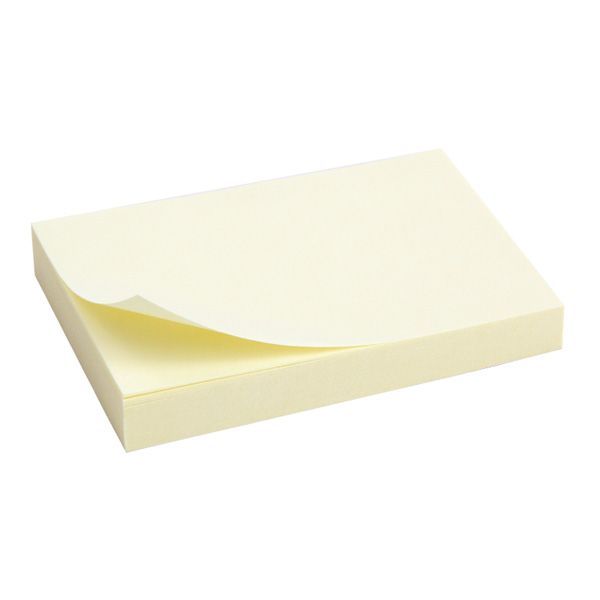 Блок бумаги Axent 2312-01-A с липким слоем 50x75 мм, 100 листов, желтая