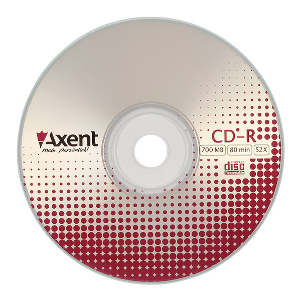 Диск CD-R Axent “Cake” 8105-A, 700MB/80min, скорость записи 52X