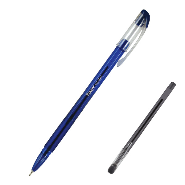 Ручка масляная Axent Glide, синий 0,7мм, синий корпус