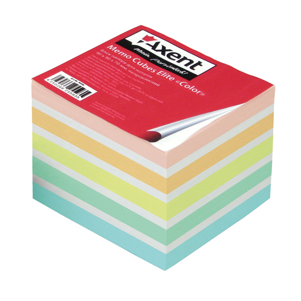Бумага Axent “Elite Color” 8026-A для заметок, 90х90х40 мм, непроклееная