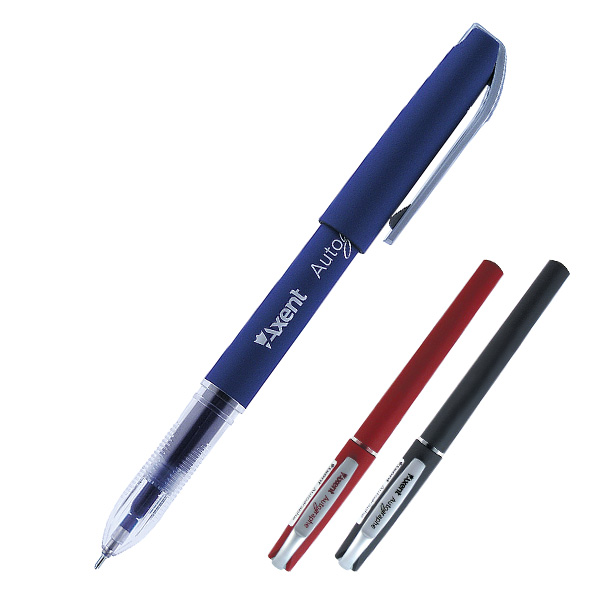 Ручка гелевая Axent Autographe, синий 1мм, синий корпус