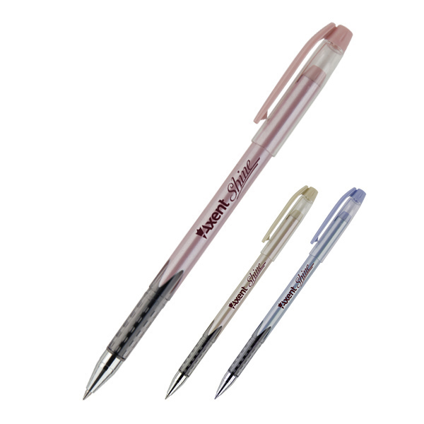 Ручка масляная Axent Shine, синий 0,7мм, цветной корпус