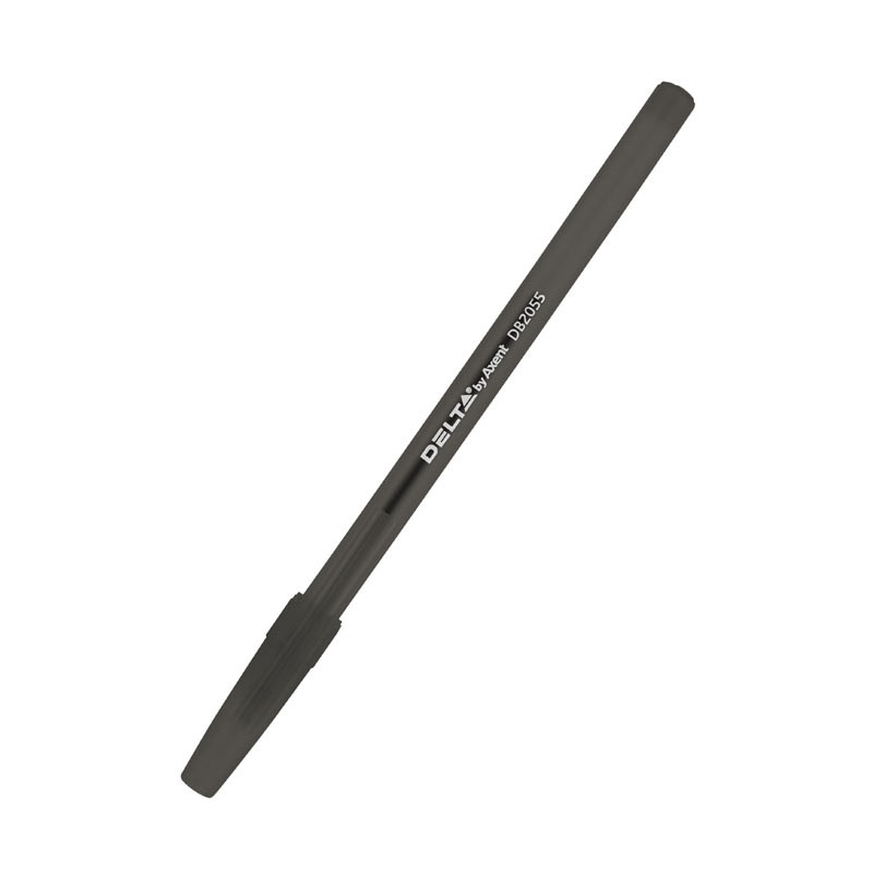 Ручка шариковая Delta DB 2055-01, чёрная, 0.7 мм,чёрный корпус