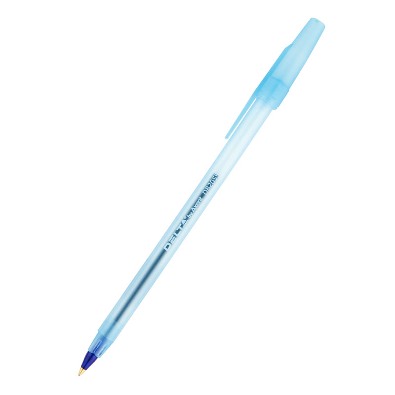 Ручка шариковая Delta DB 2055-02, синня, 0.7 мм, прозрачный корпус
