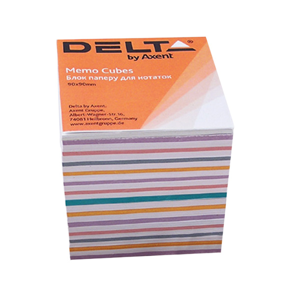 Бумага Delta D8015 “Mix” для заметок, 90х90х80 мм, непроклееная