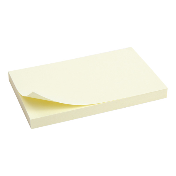 Блок бумаги Axent 2316-01-A с липким слоем 75x125мм, 100 листов, желтая
