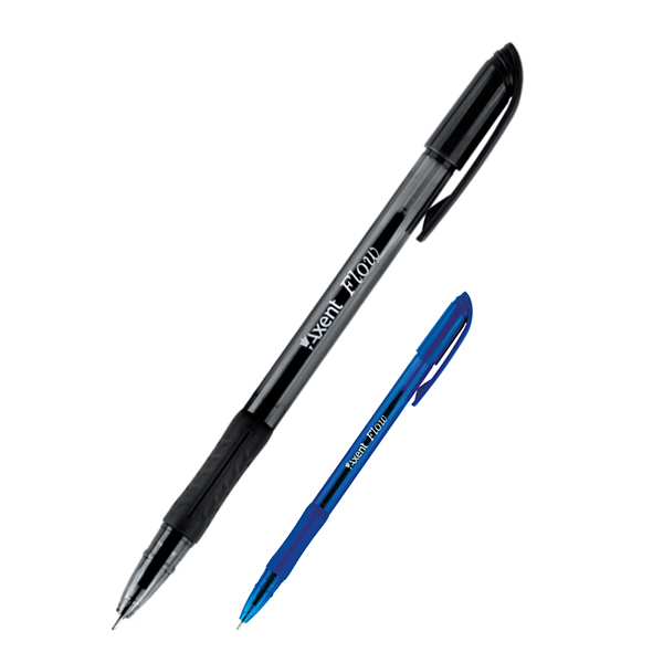 Ручка масляная Axent Flow, синий 0,7мм