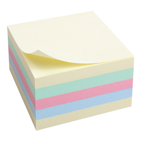 Блок бумаги сAxent 2324-00-A с липким слоем, 75x75мм, 450 листов, пастельные цвета