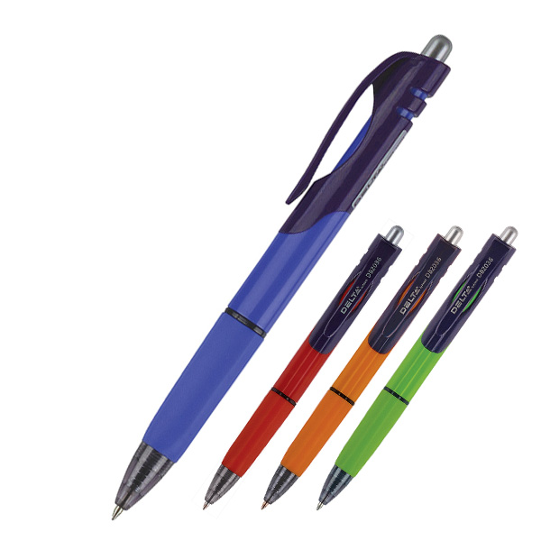 Ручка шариковая Delta автоматическая DB2036, синий 0,7мм, разноцветный корпус
