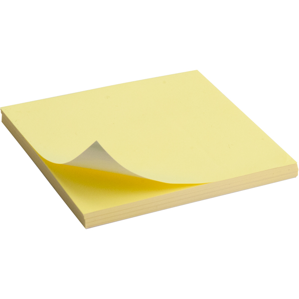 Блок бумаги Axent 2448-01-A статической, 75x75 мм,100 листов, пастельный жёлтый