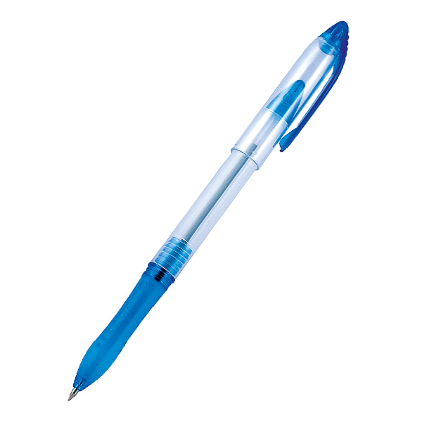 Ручка шариковая Axent Galaxy, синий 0,5 мм, прозрачный корпус