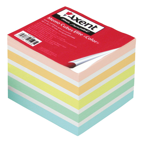 Бумага Axent “Elite Color” 8028-A для заметок, 90х90х70 мм, непроклееная