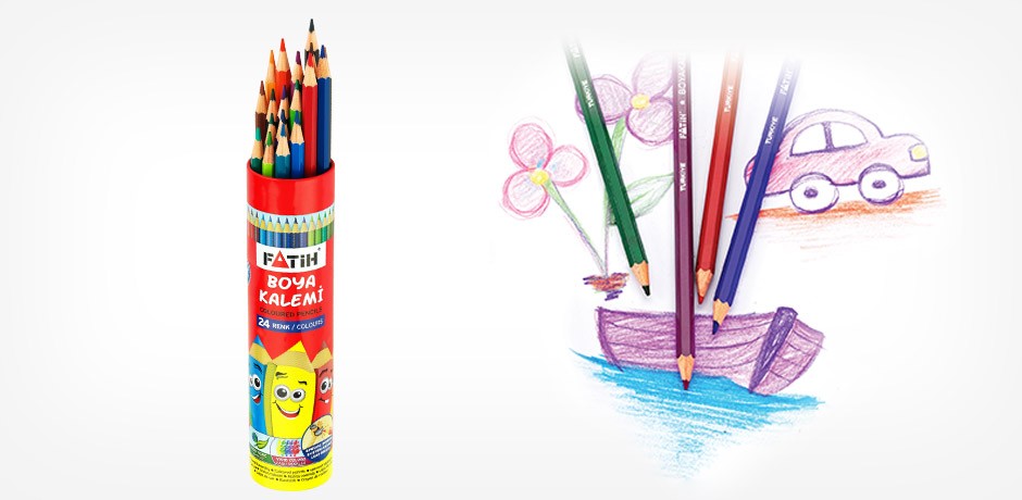 карандаш для рисования "FATIH" COLORED PENCIL 12-24шт