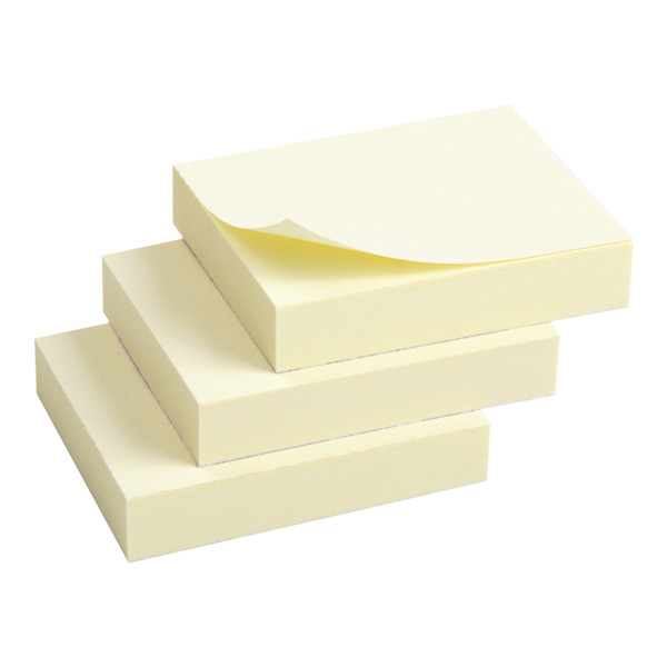 Блок бумаги Axent 2311-01-A с липким слоем, 50x40 мм, 100 листов, желтая